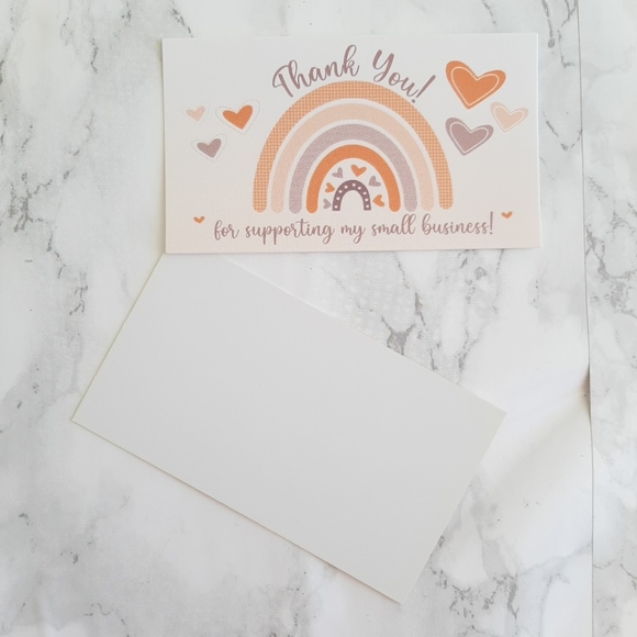 ♥️ 5x25 / 50 Thank You Cards  and 50 stickers - Picture 7 of 9